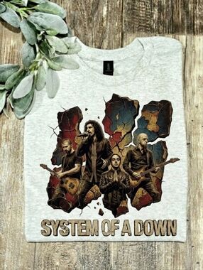 System Of A Down Shirt Rock Music Popular Band Tee